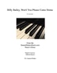 Bill Bailey, Won't You Please Come Home - for easy piano piano sheet music cover